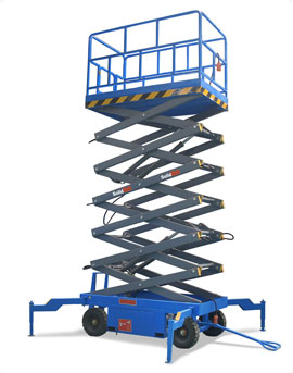 Manual push scissor lift